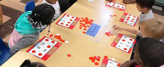 Second Home students playing bingo
